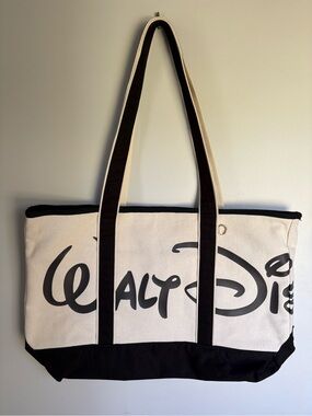Disney World Logo Mania Parks After Dark Canvas Tote NWOT